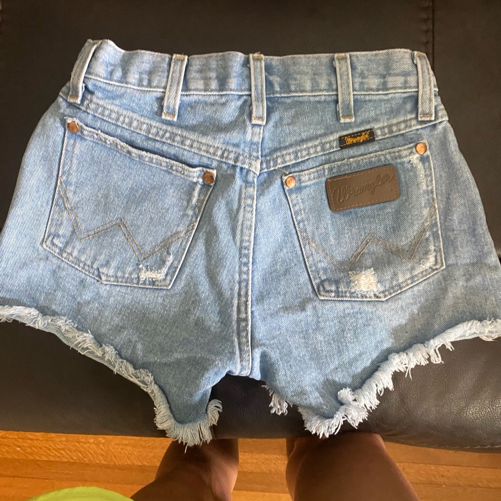 Wrangler blue jean shorts.